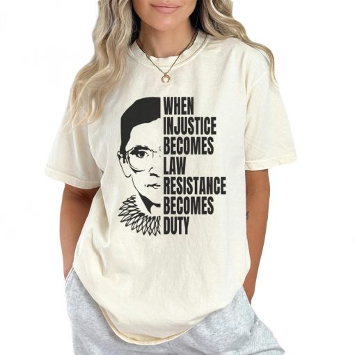 When Injustice Becomes Law Teacher T-Shirt - Image 3