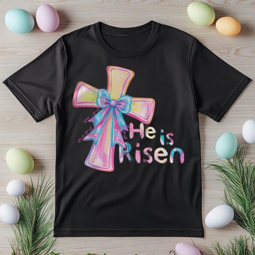 He is Risen Christ Easter shirt - Image 2