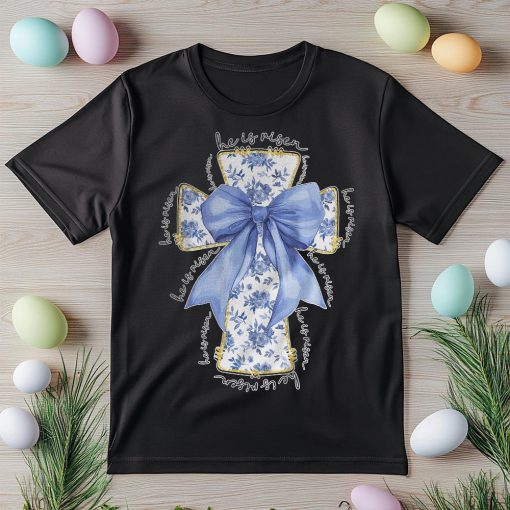 Blue Bow Faith Cross - Image 2