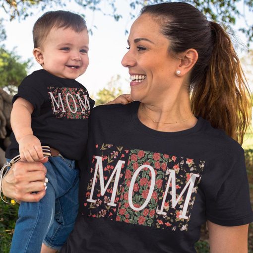 Floral Mom Shirt, Boho Floral Mon Shirt, Gift for Mom, Mother, Boho Mum Shirt Design, Mothers Day - Image 2