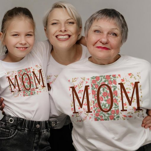 Floral Mom Shirt, Boho Floral Mon Shirt, Gift for Mom, Mother, Boho Mum Shirt Design, Mothers Day - Image 5