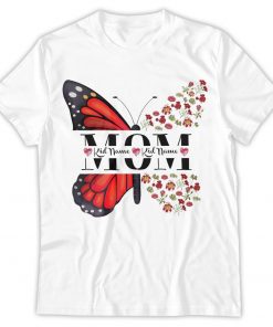Mothers Day Shirt, Happy Mother's Day Shirt, Butterfly Custom Name Family