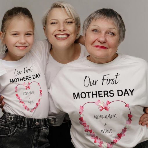Personalised Our First Mother's Day T-shirt - Image 5