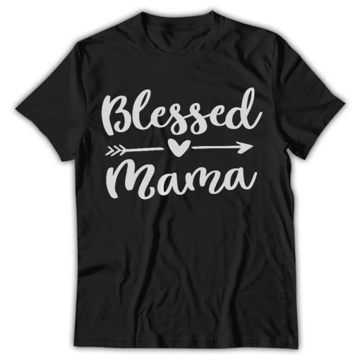 Blessed Mama Shirt, Mom Life Shirt, Mother T-Shirt, Cute Mom Shirt, Cute Mom Gift, Mothers Day Gift, New Mom Gift - Image 4