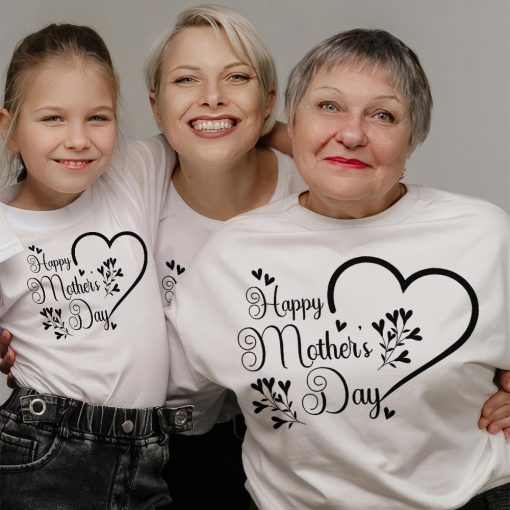 Happy Mother's Day Shirt, Happy Mother's Day Heart Shirt, Mom Gift, Mother's Day Shirt, Mother's Day Gift, Mom Shirt, Happy Mother's Day Tee - Image 5