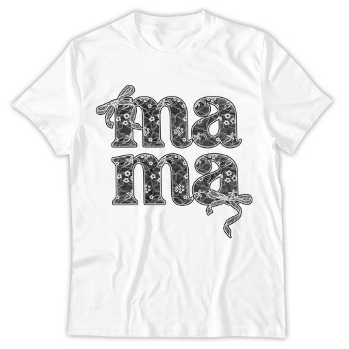 Lace Mama Coquette Shirt, Mama Shirt, Floral Mama Chinoiserie Shirt, Mama Varsity Shirt, Mothers Day Shirt, Gift for Mom, Lace Coquette Bow Shirt