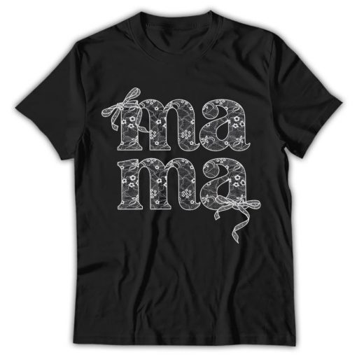 Lace Mama Coquette Shirt, Mama Shirt, Floral Mama Chinoiserie Shirt, Mama Varsity Shirt, Mothers Day Shirt, Gift for Mom, Lace Coquette Bow Shirt - Image 4