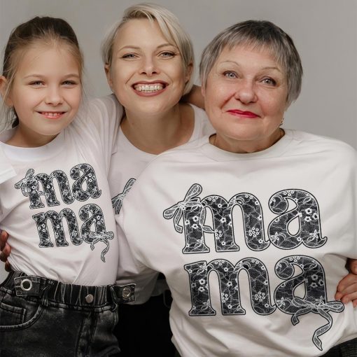 Lace Mama Coquette Shirt, Mama Shirt, Floral Mama Chinoiserie Shirt, Mama Varsity Shirt, Mothers Day Shirt, Gift for Mom, Lace Coquette Bow Shirt - Image 5
