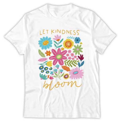 Let Kindness Bloom T-Shirt, Be Cool Be Kind Retro Flower Shirt