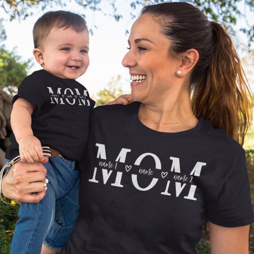 Mother's Day Shirt, Mom With Kids Custom Names Shirt, Mother's Day Gift - Image 2