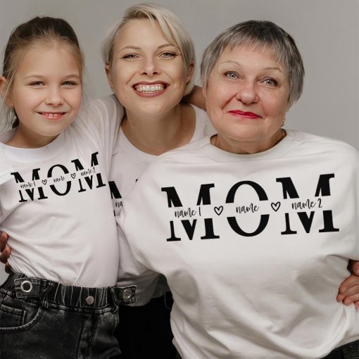 Mother's Day Shirt, Mom With Kids Custom Names Shirt, Mother's Day Gift - Image 5
