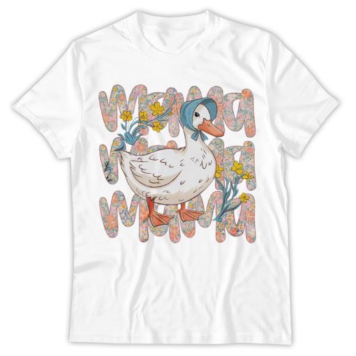 Mother's Day Shirt, Floral Mama Duck Shirt, Goose Lover