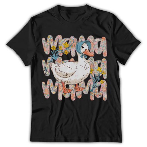 Mother's Day Shirt, Floral Mama Duck Shirt, Goose Lover - Image 4