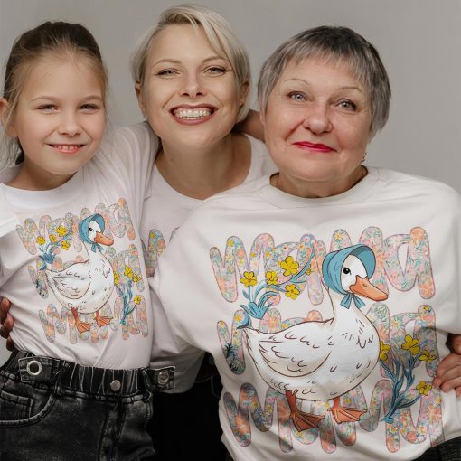 Mother's Day Shirt, Floral Mama Duck Shirt, Goose Lover - Image 5