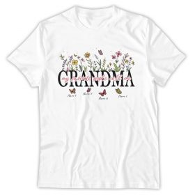 Personalization Grandma Flower Shirt, Mothers Day
