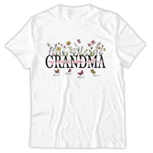 Personalization Grandma Flower Shirt, Mothers Day