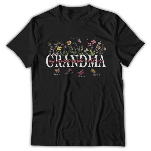 Personalization Grandma Flower Shirt, Mothers Day - Image 4