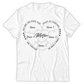 Personalized Mothers Day Puzzle Shirt, Gift For Mom, Mothers Day Shirt, Mothers Day Gifts