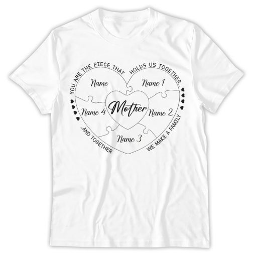 Personalized Mothers Day Puzzle Shirt, Gift For Mom, Mothers Day Shirt, Mothers Day Gifts