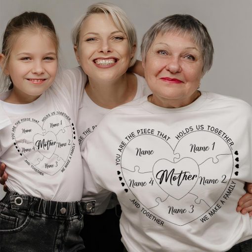 Personalized Mothers Day Puzzle Shirt, Gift For Mom, Mothers Day Shirt, Mothers Day Gifts - Image 5