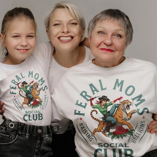 Vintage Graphic Tee Design, Feral Mom, Mother Day - Image 5
