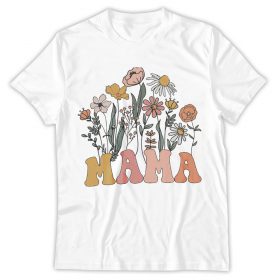 Vintage Mama Mommy Mom Bruh Life T Shirts Mother's Day Tops Tee Gifts
